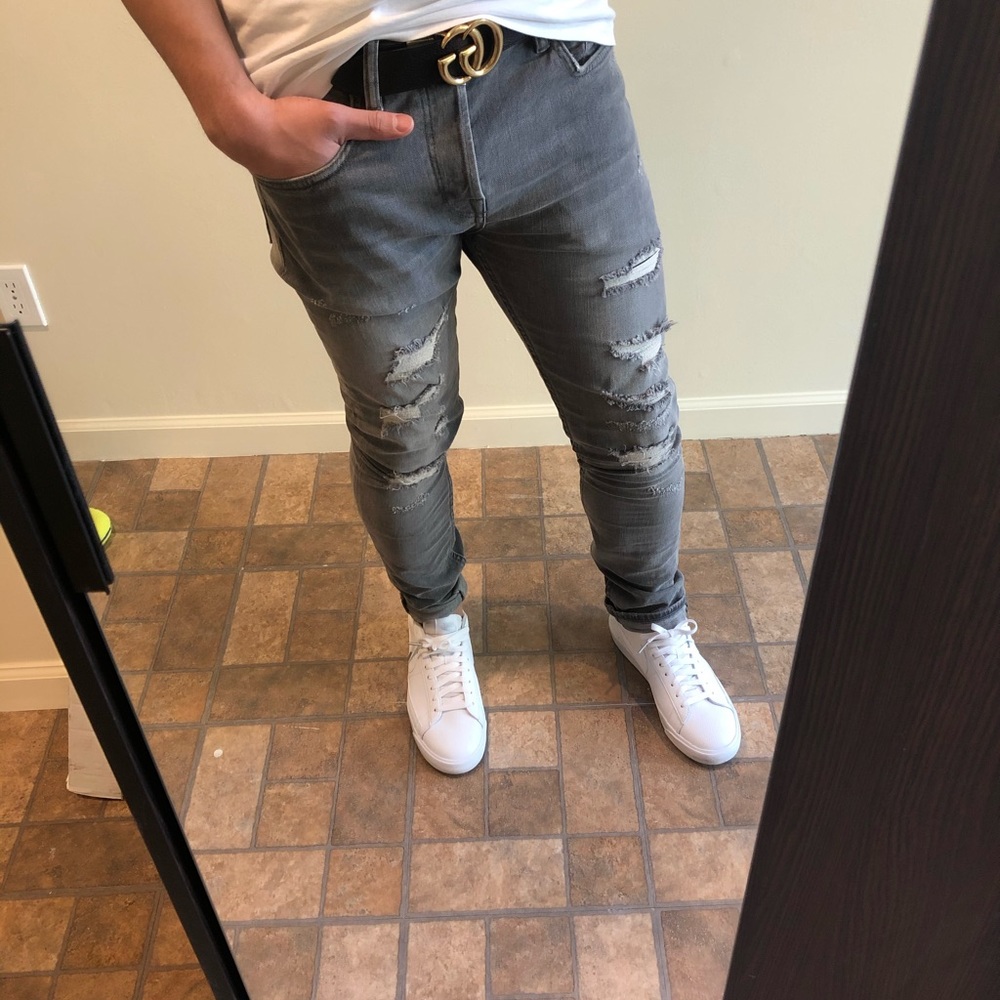All Saints Gray Skinny Jeans - Picture 2 of 5